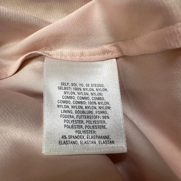 Hitherto Anthropologie BHLDN Fleur Blush Pink Lace Sleeve Bridesmaid Dress Sz 10 - Picture 8 of 9